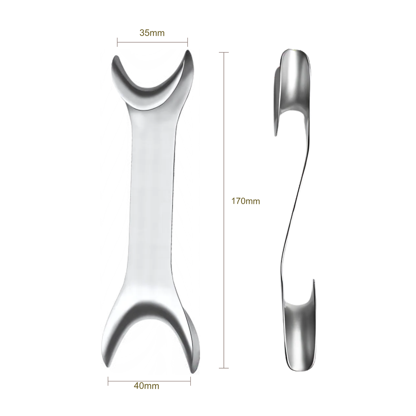 Stainless-Steel-V-Shape-Cheek-Retractors-DE-Long-Handle-Double-Ended