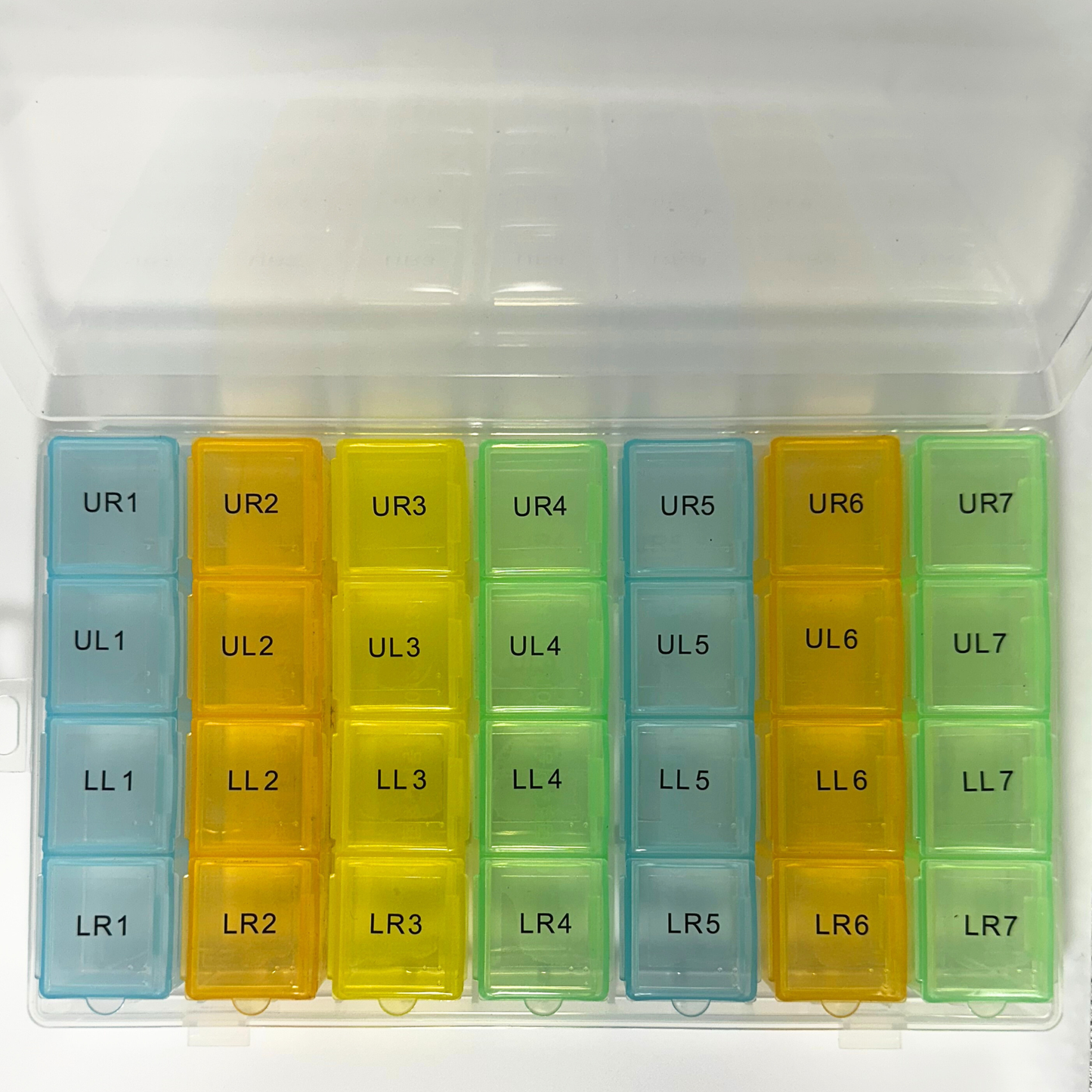 Brackets-Buccal-Tubes-Organizer-Multi-Color-Quadrant