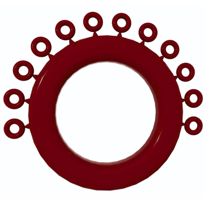 Burgundy-Mini-Ligature-Ring-Tie-Donut-Elastomeric