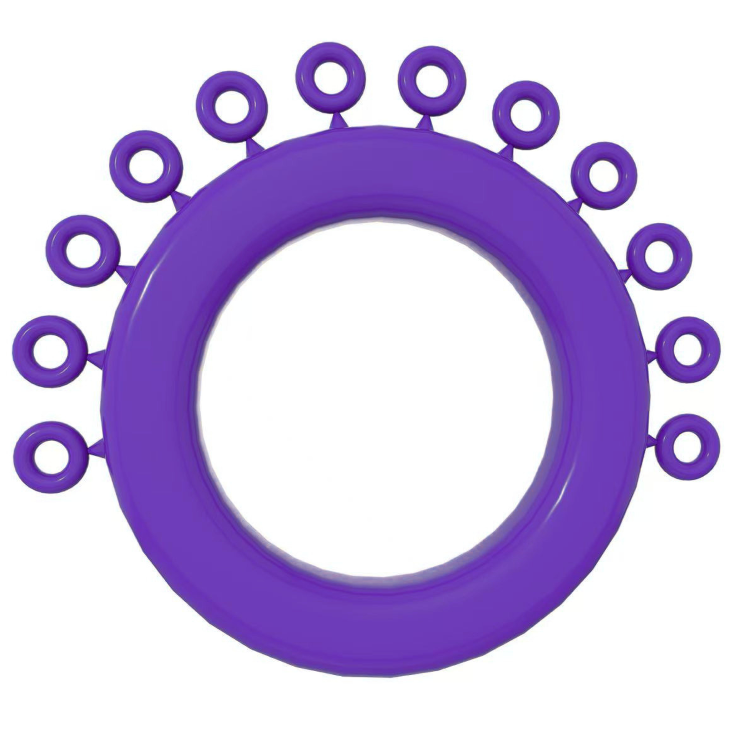 Dark-Purple-Mini-Ligature-Ring-Tie-Donut-Elastomeric