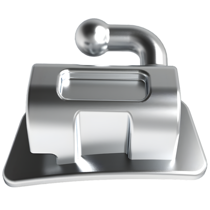 Second-molar-low-profile-bondable-buccal-tube