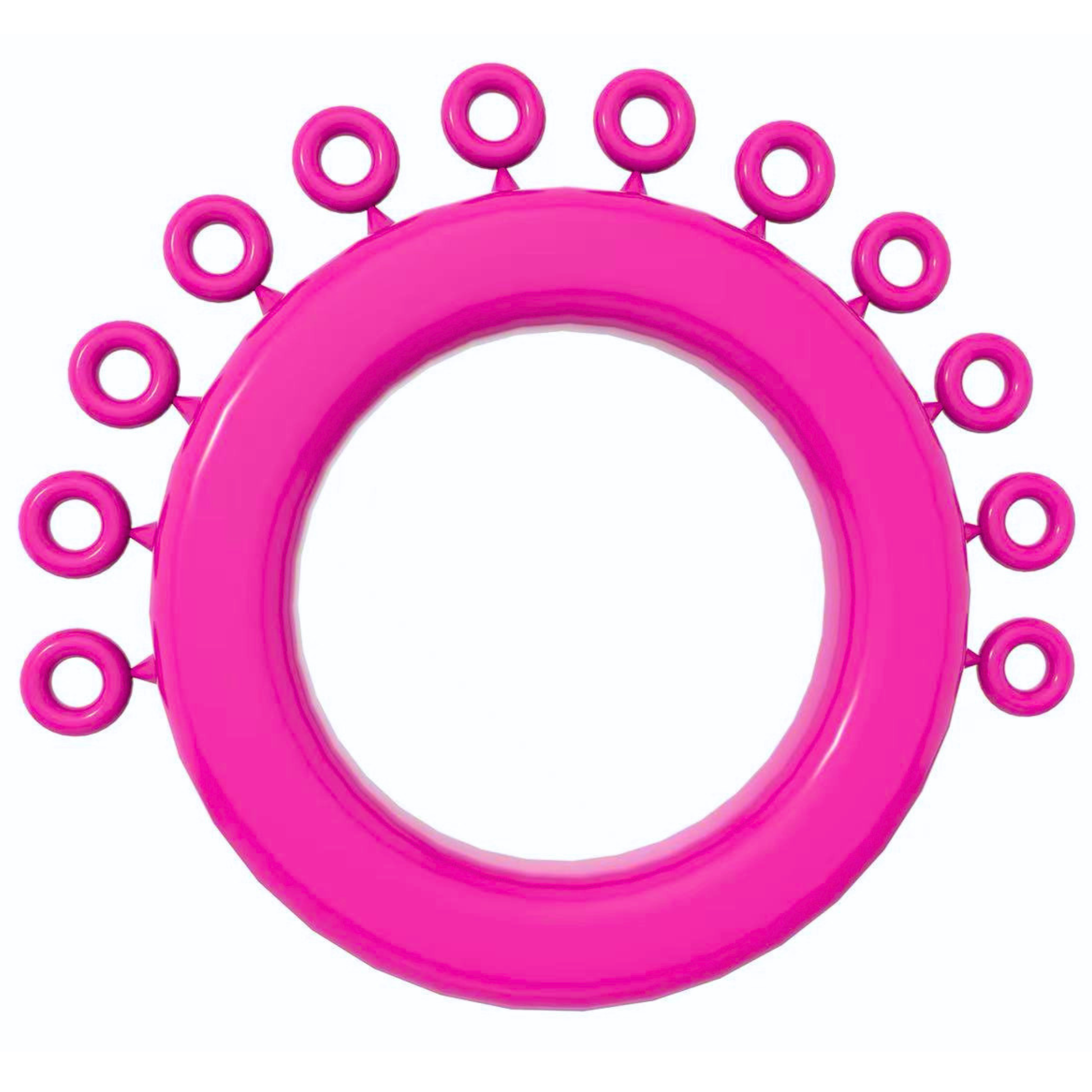 Hot-Pink-Mini-Ligature-Ring-Tie-Donut-Elastomerics