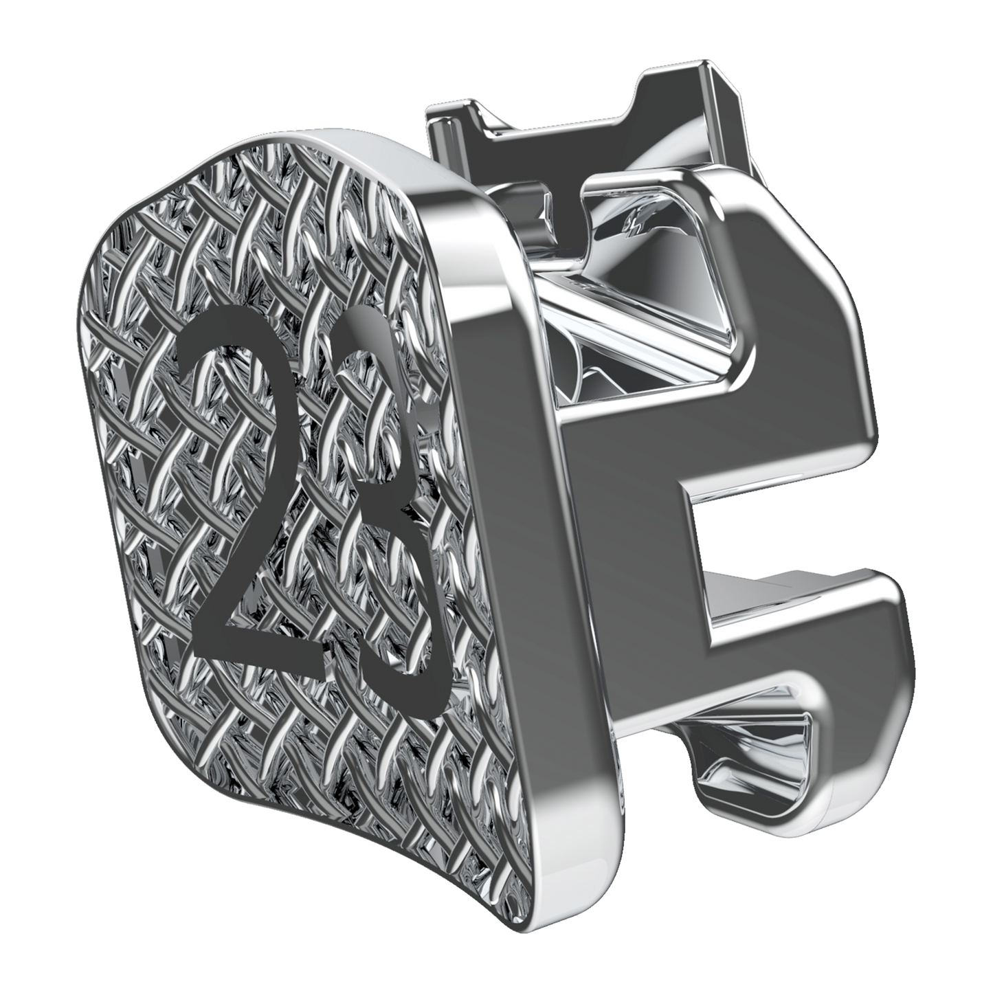 ICON self ligating bracket sandblasted base tooth number laser etched