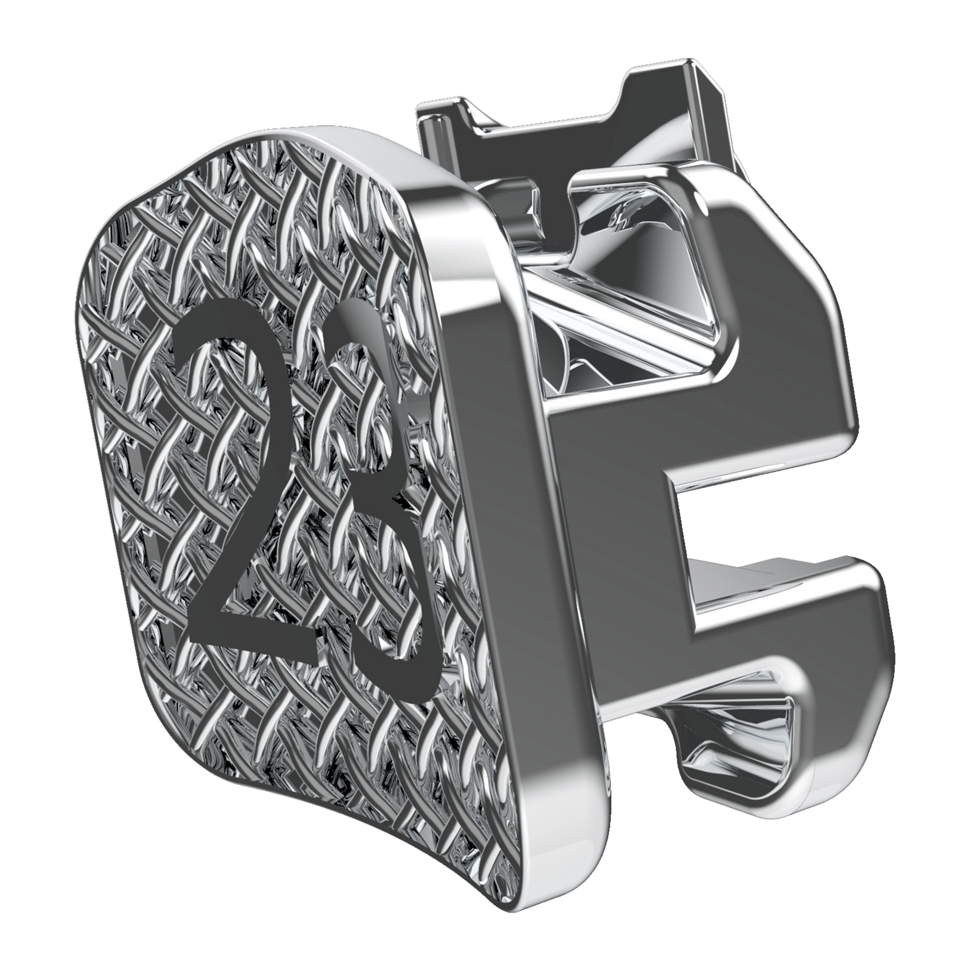 ICON self ligating bracket sandblasted base tooth number laser etched