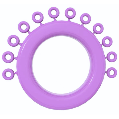 Lilac-Mini-Ligature-Ring-Tie-Donut-Elastomeric