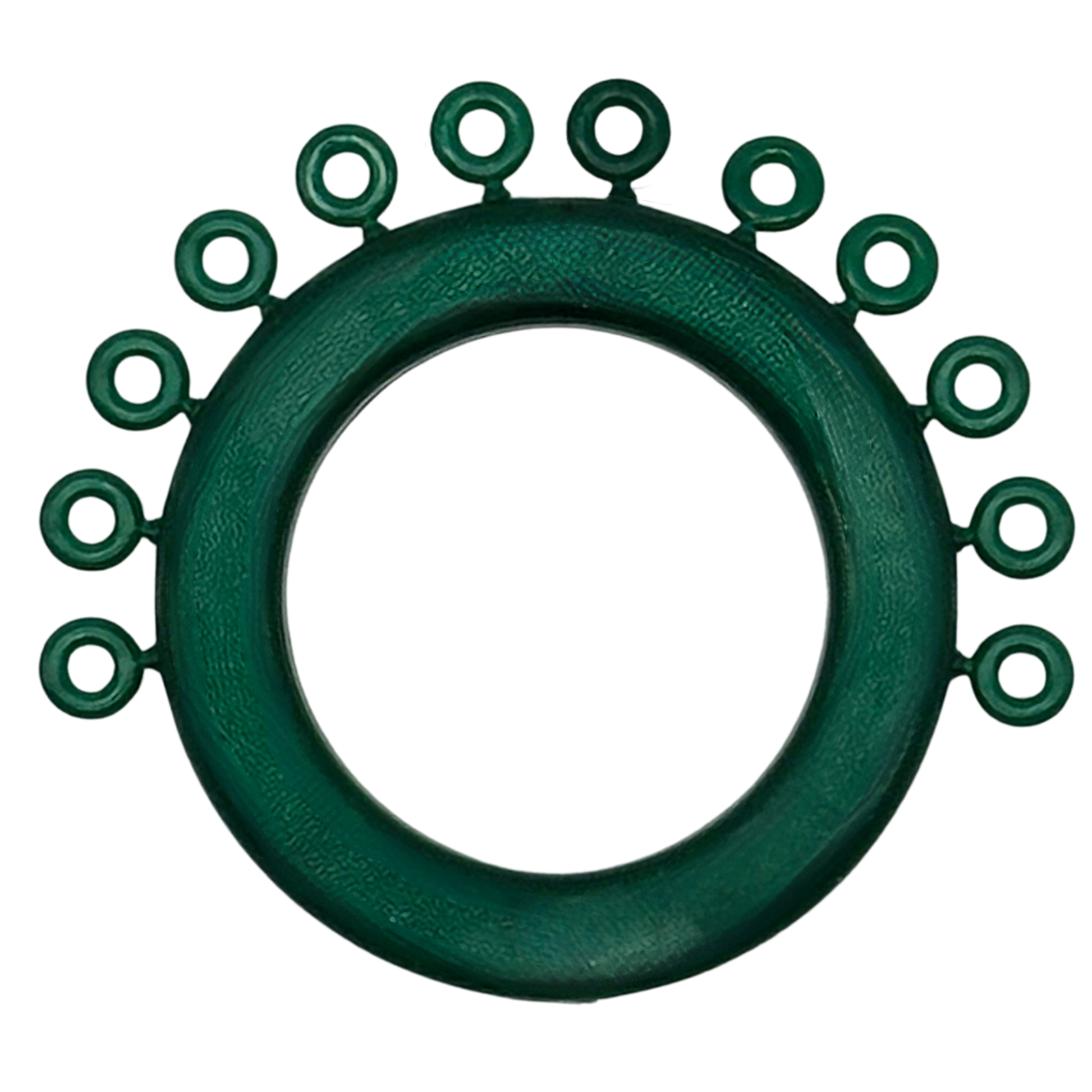 Metallic-Green-Mini-Ligature-Ring-Tie-Donut-Elastomeric