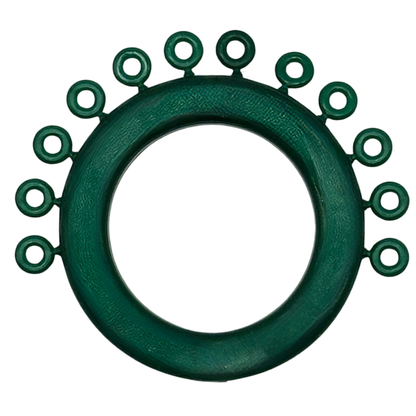 Metallic-Green-Mini-Ligature-Ring-Tie-Donut-Elastomeric