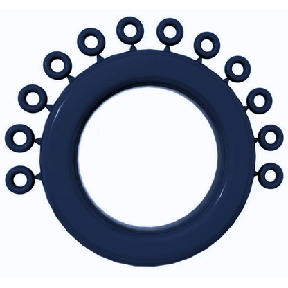Navy-Blue-Mini-Ligature-Ring-Tie-Donut-Elastomeric
