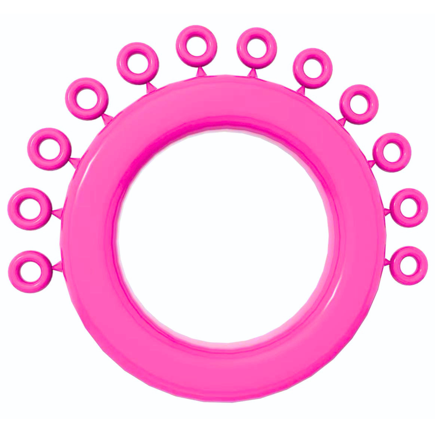 Neon-Pink-Mini-Ligature-Ring-Tie-Donut-Elastomeric