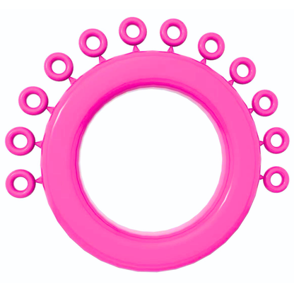 Neon-Pink-Mini-Ligature-Ring-Tie-Donut-Elastomeric