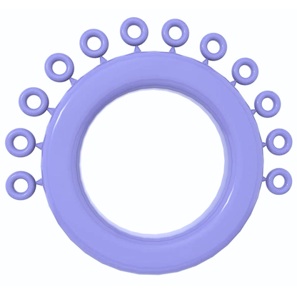 Periwinkle-Mini-Ligature-Ring-Tie-Donut-Elastomeric
