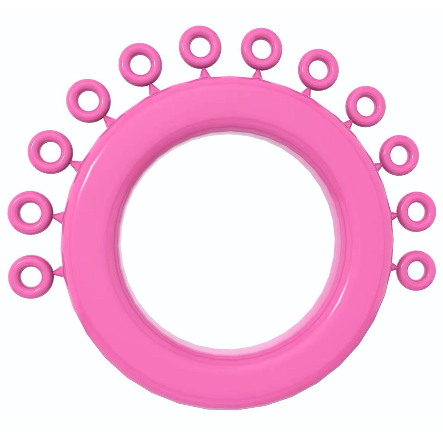 Pink-Mini-Ligature-Ring-Tie-Donut-Elastomeric