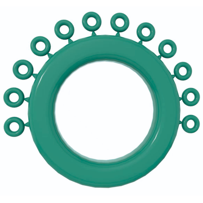 Sea-Green-Mini-Ligature-Ring-Tie-Donut-Elastomeric