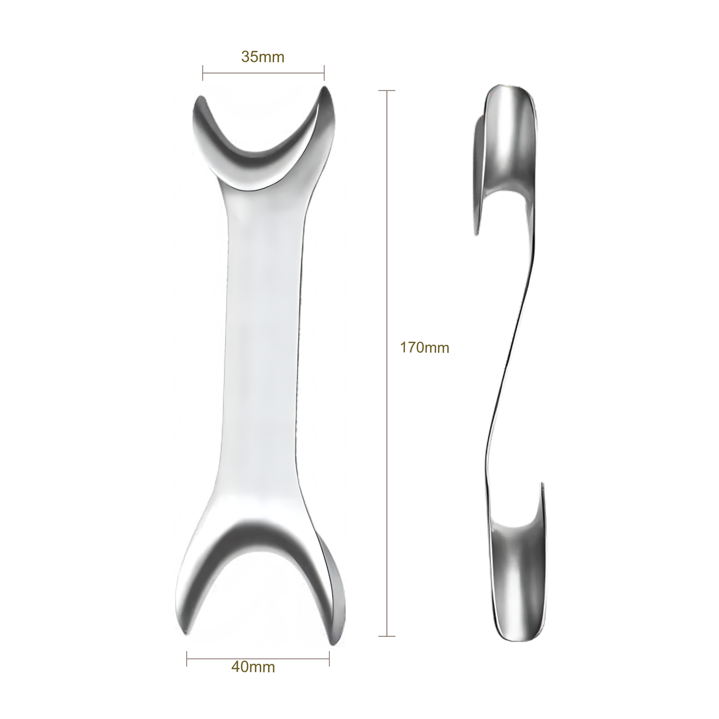 Stainless-Steel-V-Shape-Cheek-Retractors-DE-Long-Handle-Double-Ended