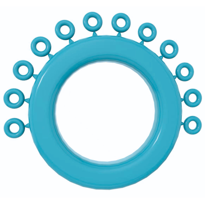 Teal-Mini-Ligature-Ring-Tie-Donut-Elastomeric